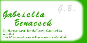 gabriella benacsek business card